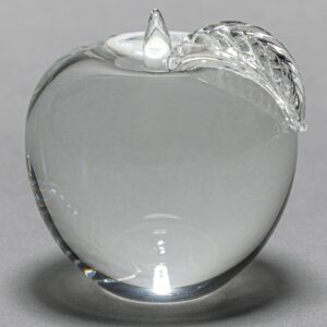 Large Crystal Apple Paperweight for Special Teacher Gift Idea
