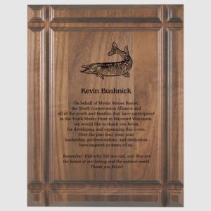 8 x 10 Grooved Walnut Appreciation Award - For Leadership and Dedication