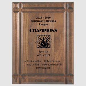 9 x 12 Grooved Walnut Sponsor Appreciation Plaque for Business Recognition