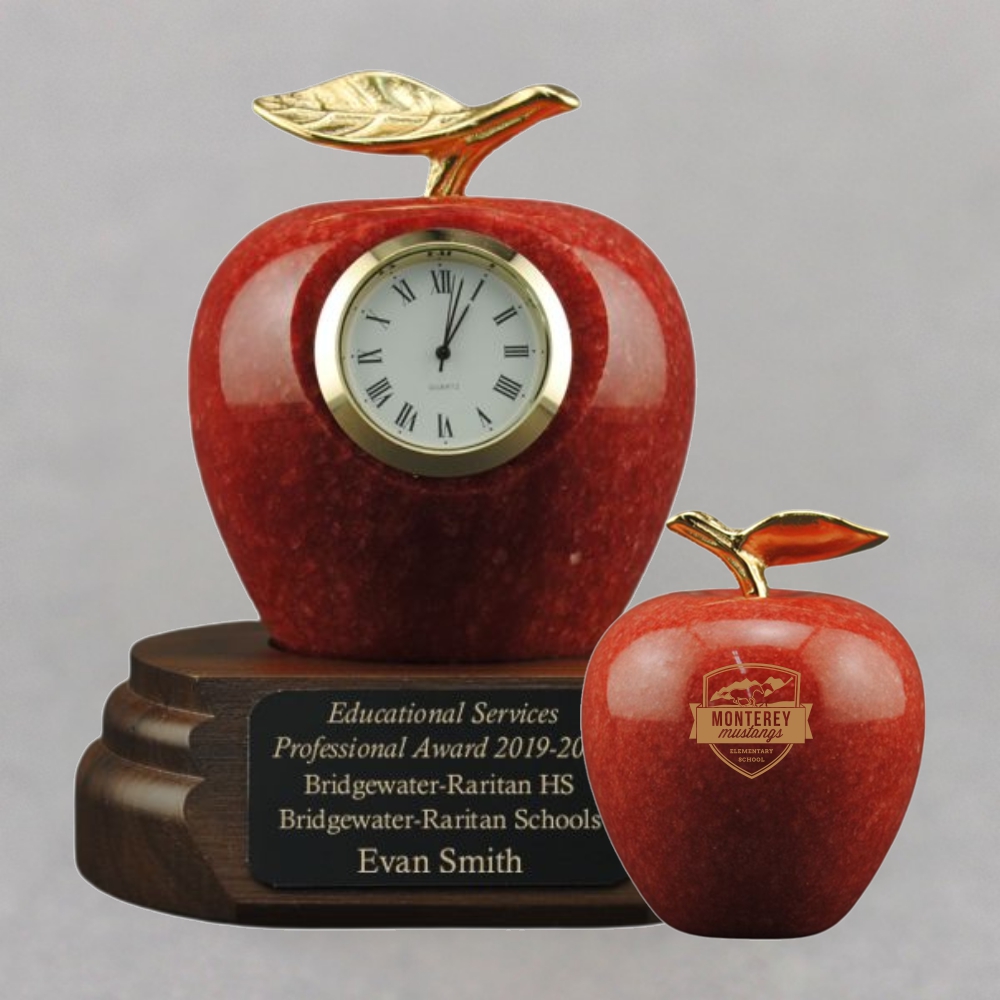 custom-etched-polished-red-marble-apple-w-clock-personalized