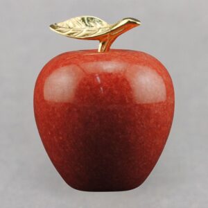 Red Marble Apple Paperweight For Teacher Appreciation or Nursing Recognition