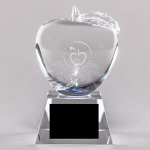 Crystal Apple Trophy for Food Service Professional