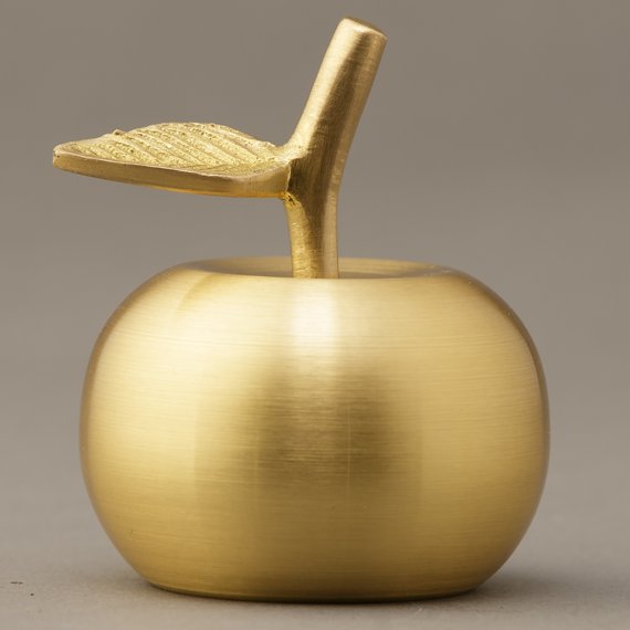 Non-Engraved Golden Apple Bell for Educator Appreciation Gift