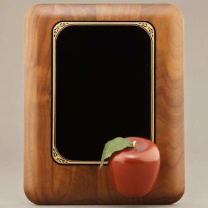 Teacher Appreciation Day Plaque with Red Apple.