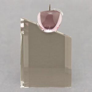 Pink Apple Crystal Pillar - Cancer Nurses Award