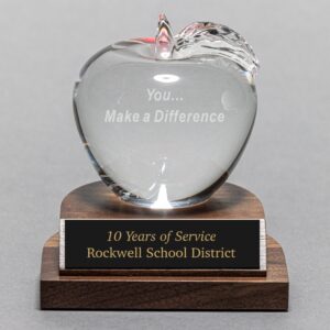 You Make a Difference Crystal Apple Award