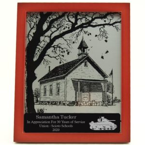 Mirrored School Picture Award - A Unique Teacher Appreciation Plaque