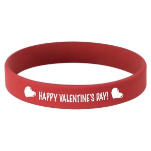 Laserable Red Silicone Bracelet for Student