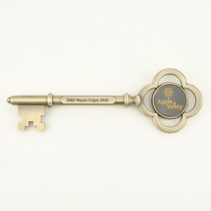 Key to the City Antique Brass Key with Engraving