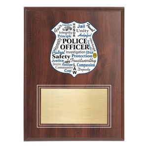 Law Enforcement Recognition Plaque without engraving