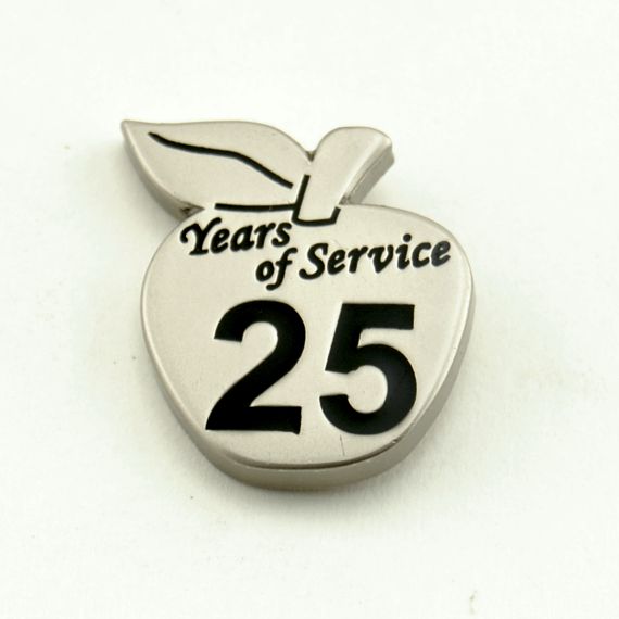 Silver Apple 25 Years of Service Pin