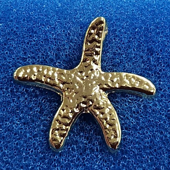 Gold Starfish Pin with butterfly clutch back.