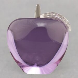 Purple Optical Crystal Apple Paperweight