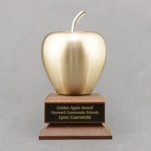 Smooth Golden Apple Award - Plate Personalization Included