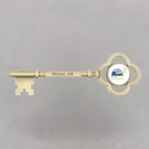 Key to the City Antique Brass Key with Color UV Printing.